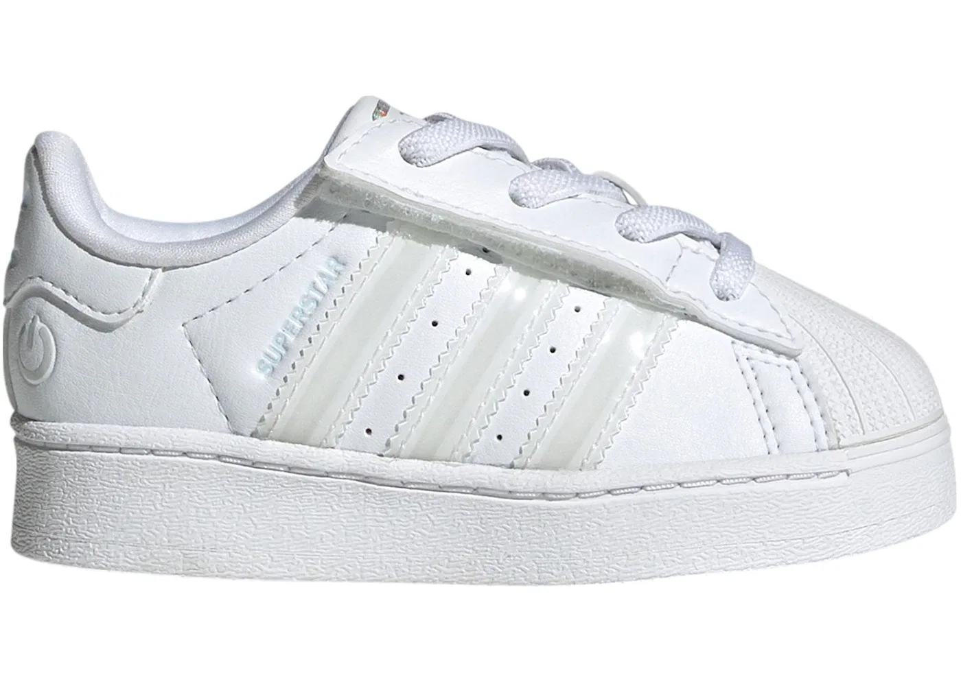 Детские кроссовки с LED-подсветкой Adidas Superstar LED Lights Comfort Closure, Cloud White