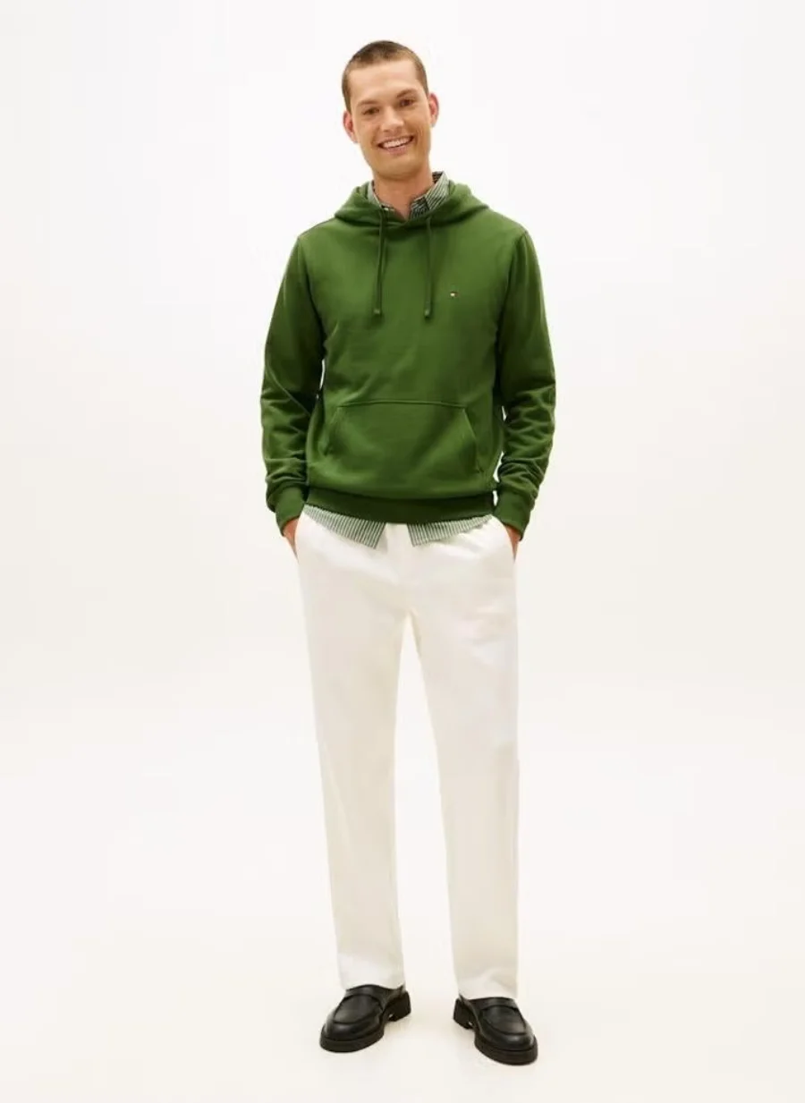Худи Tommy Hilfiger Flag Embroidery, зеленый — фото 2