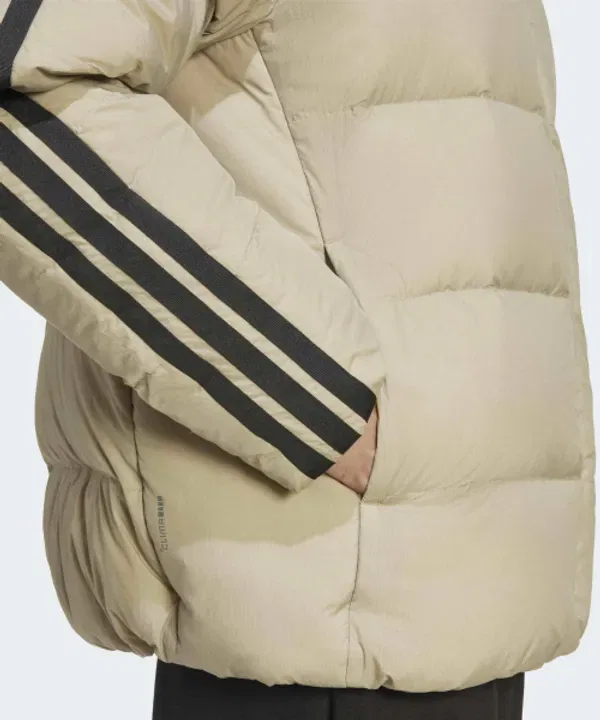 Пуховик с капюшоном Climawarm 3-Stripes Adidas, путти бежевый — фото 2