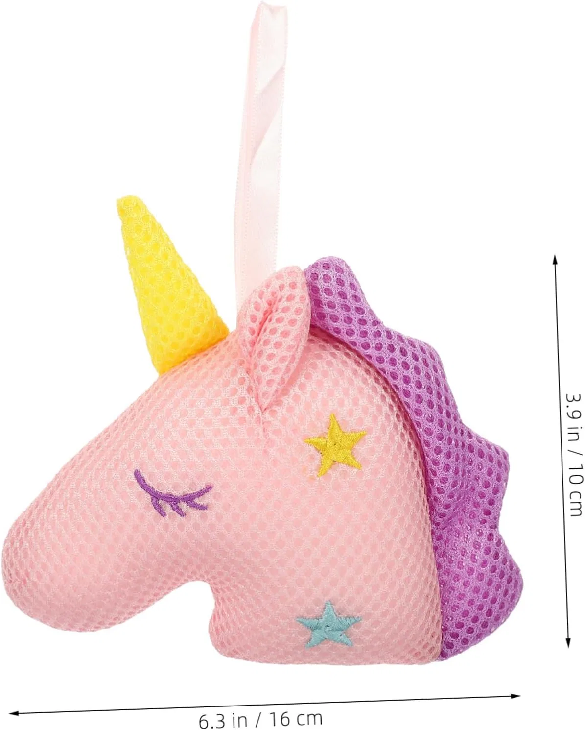 Набор мочалок для душа 4 шт, Unicorn, Beavorty, PP Cotton, 16x10x5 см, Белый — фото 4
