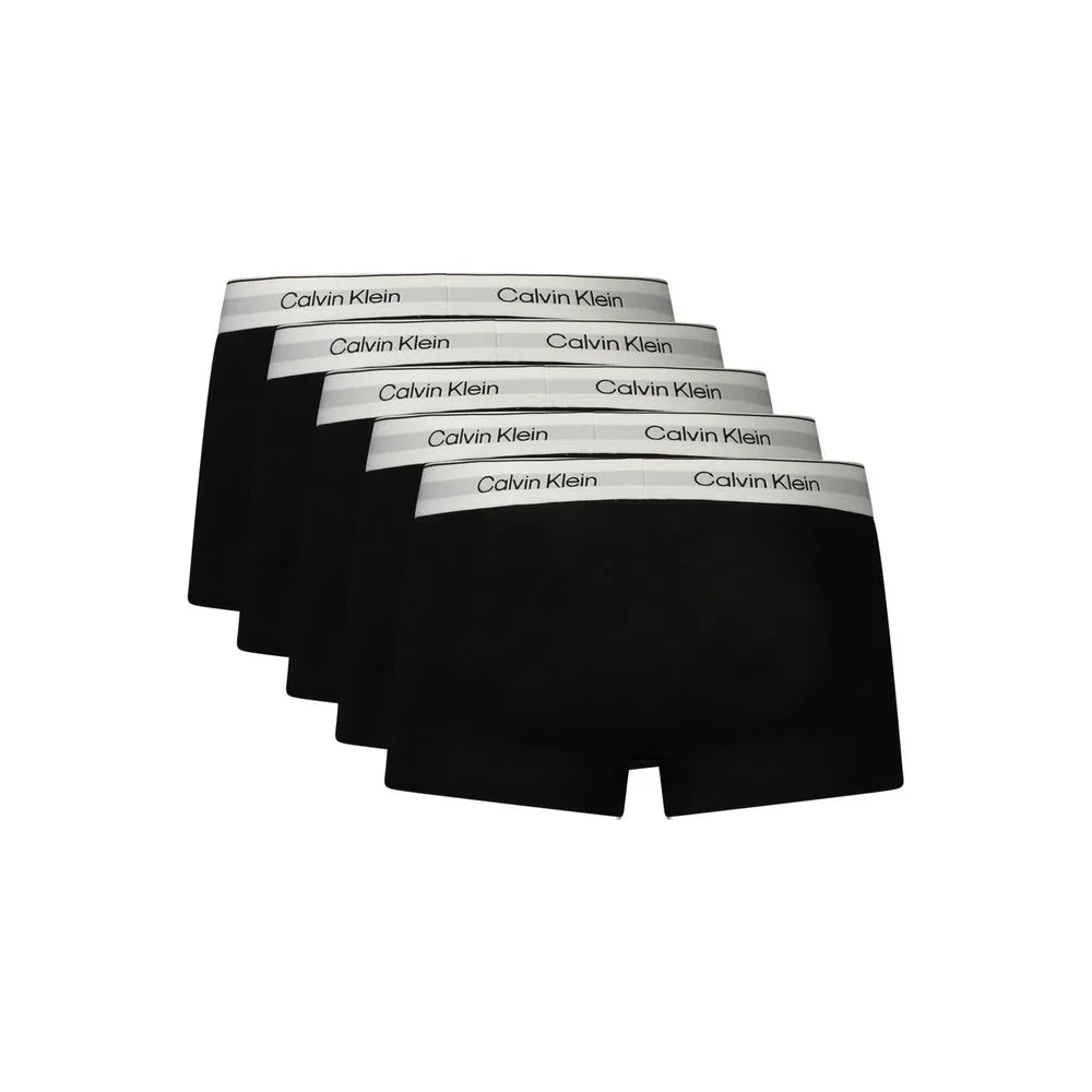 Мужские трусы-боксеры хлопковые комплект из 5 штук Calvin Klein, Black — фото 2