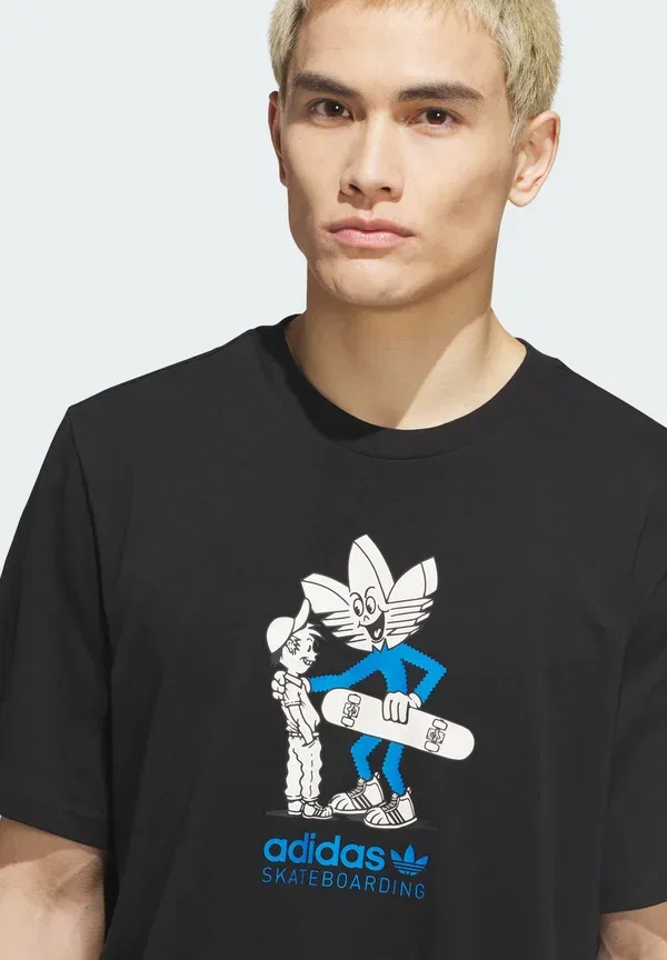 Футболка с принтом для скейтбординга Adidas Originals, черный — фото 3