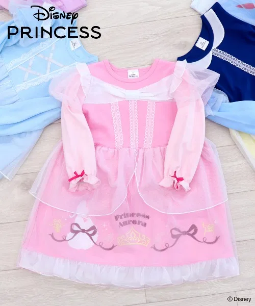 Детский костюм принцессы с длинным рукавом модель Aurora Disney, Pink