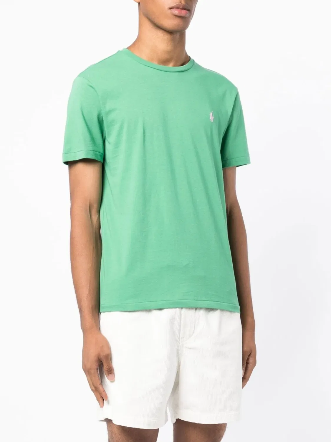 Polo Ralph Lauren Футболка из хлопка зеленого цвета — фото 4