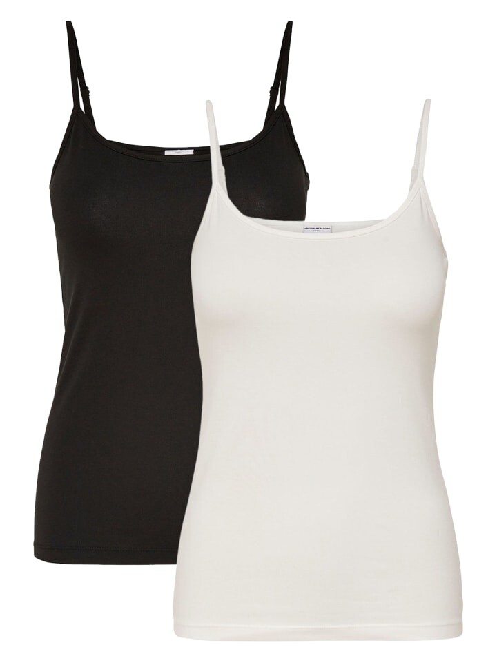 

Топ JACQUELINE de YONG Spaghetti Tank 2 er Stück Pack Shirt Set JDYAVA, цвет schwarz-weiß