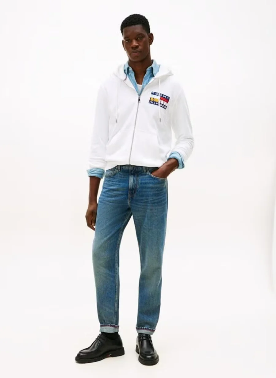 Худи Tommy Hilfiger Graphic Zip Through, белый — фото 3