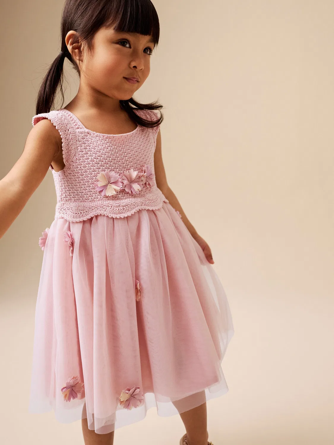 Платье праздничное с цветами Pink Occasion Flower Next, розовый