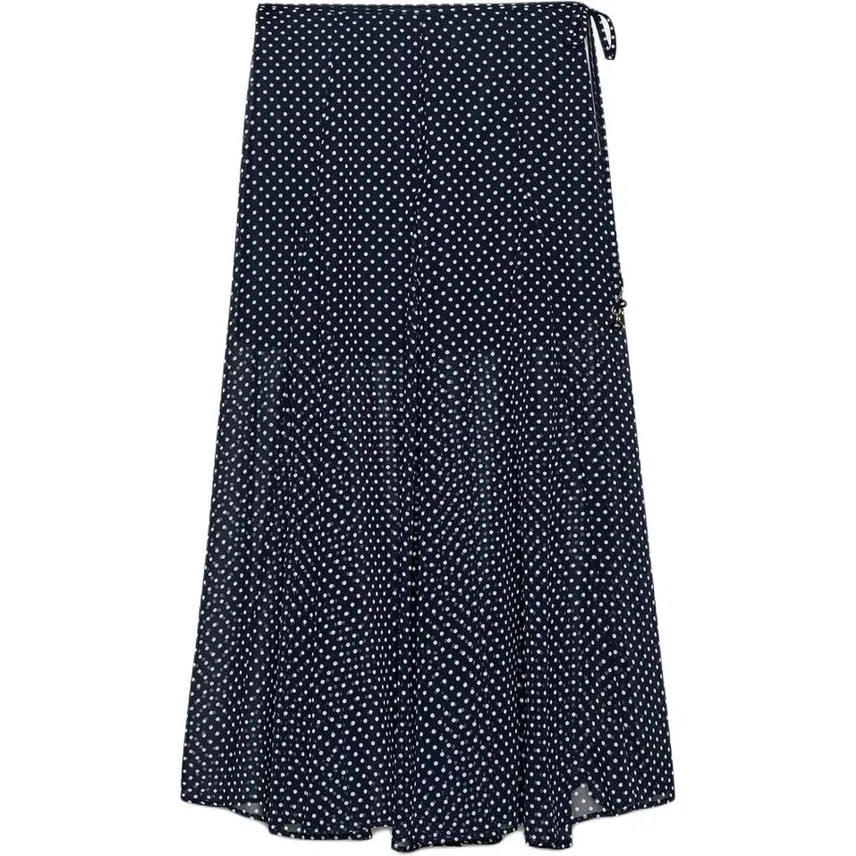Женская длинная юбка повседневная ZARA, Sea Blue/White