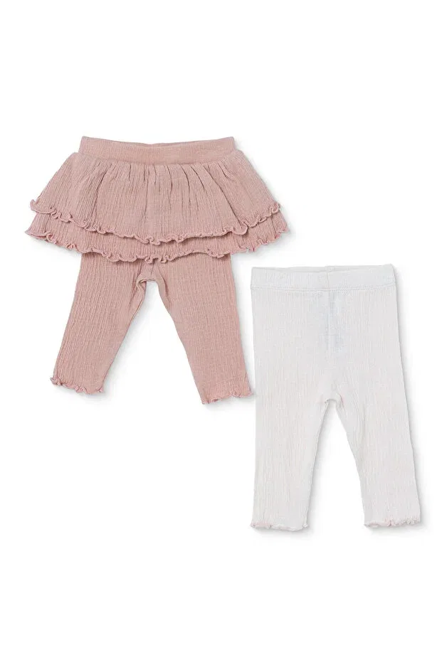 Детский комплект леггинсов для девочек хлопковый Ebebek Hello Baby, Pink