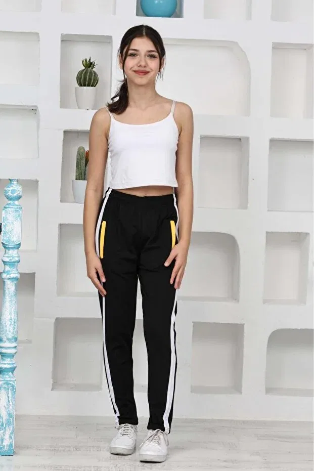 Детские брюки-скинни с полосками Generic Brands, Yellow-Black