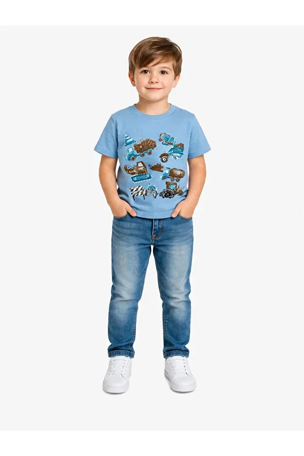 Детская футболка для мальчиков с принтом Yale Kids, Blue