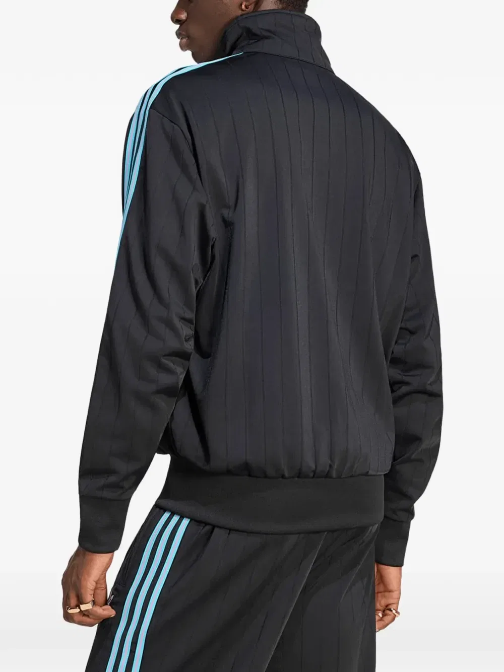 Толстовка Firebird на молнии с полосками Adidas, черный — фото 3