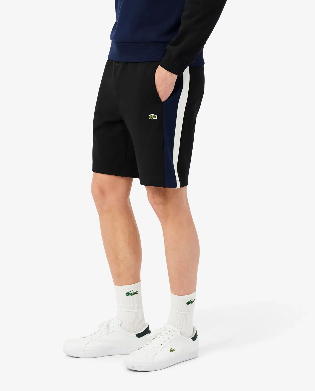 Мужские шорты из хлопка с принтом Lacoste, Negro — фото 3