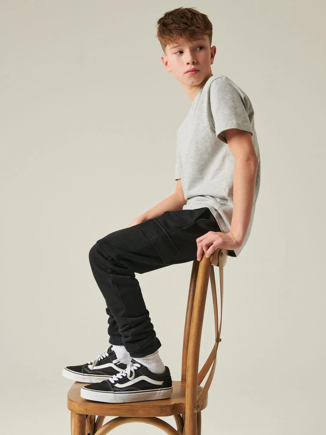 Джоггеры карго, slim fit, Rich Next, черный — фото 3