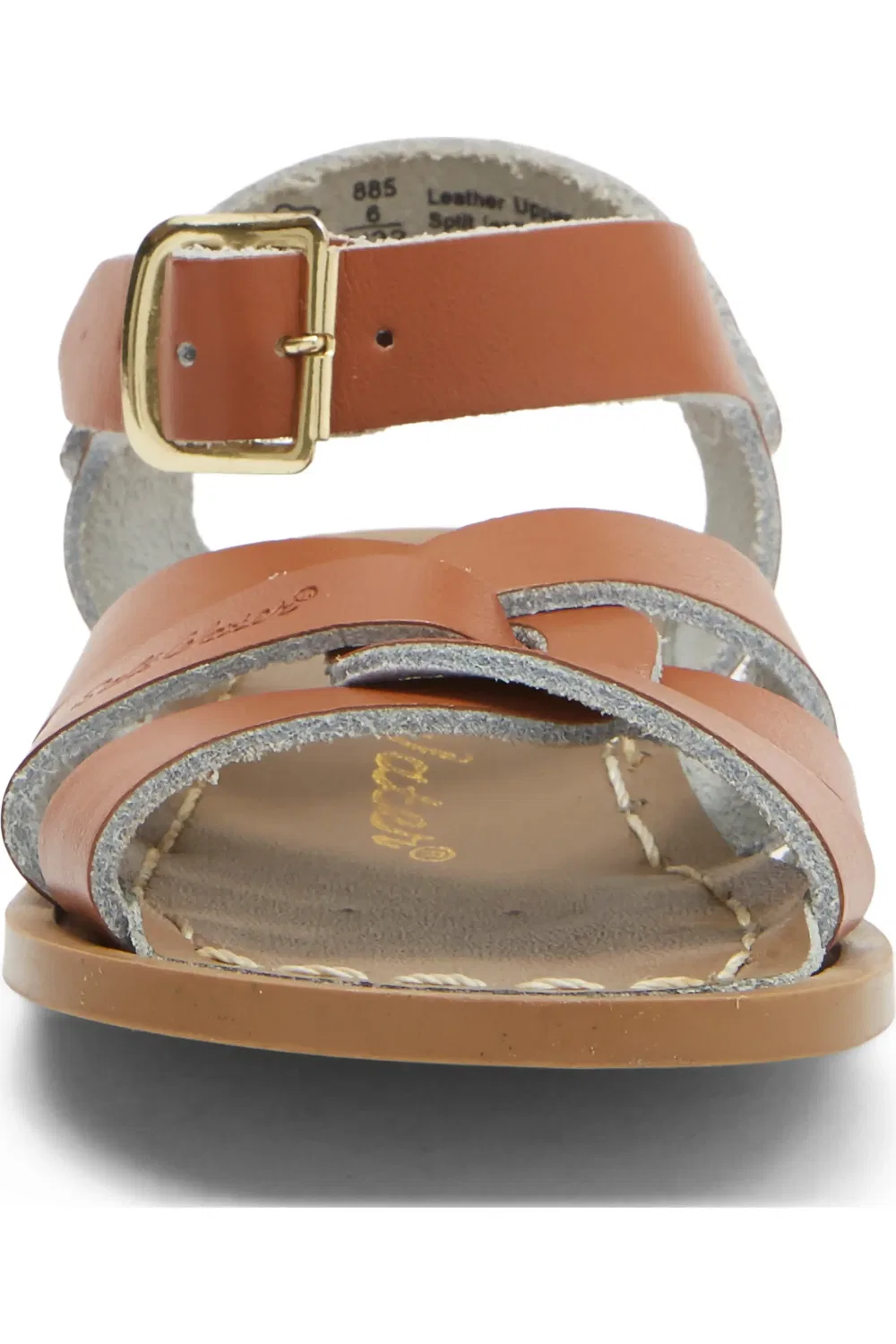 Сандалии детские на щиколотке с кожаным верхом Salt Water Sandals by Hoy, Tan — фото 4
