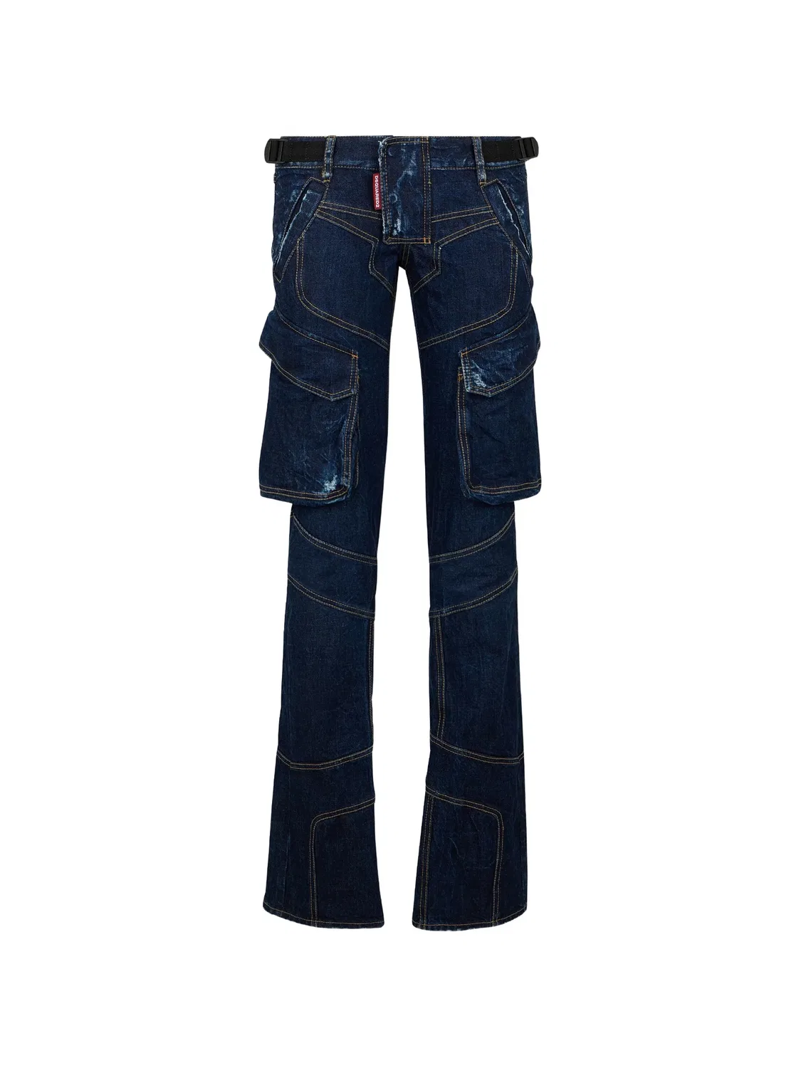 Джинсы с шлевками, синие DSQUARED2, синий
