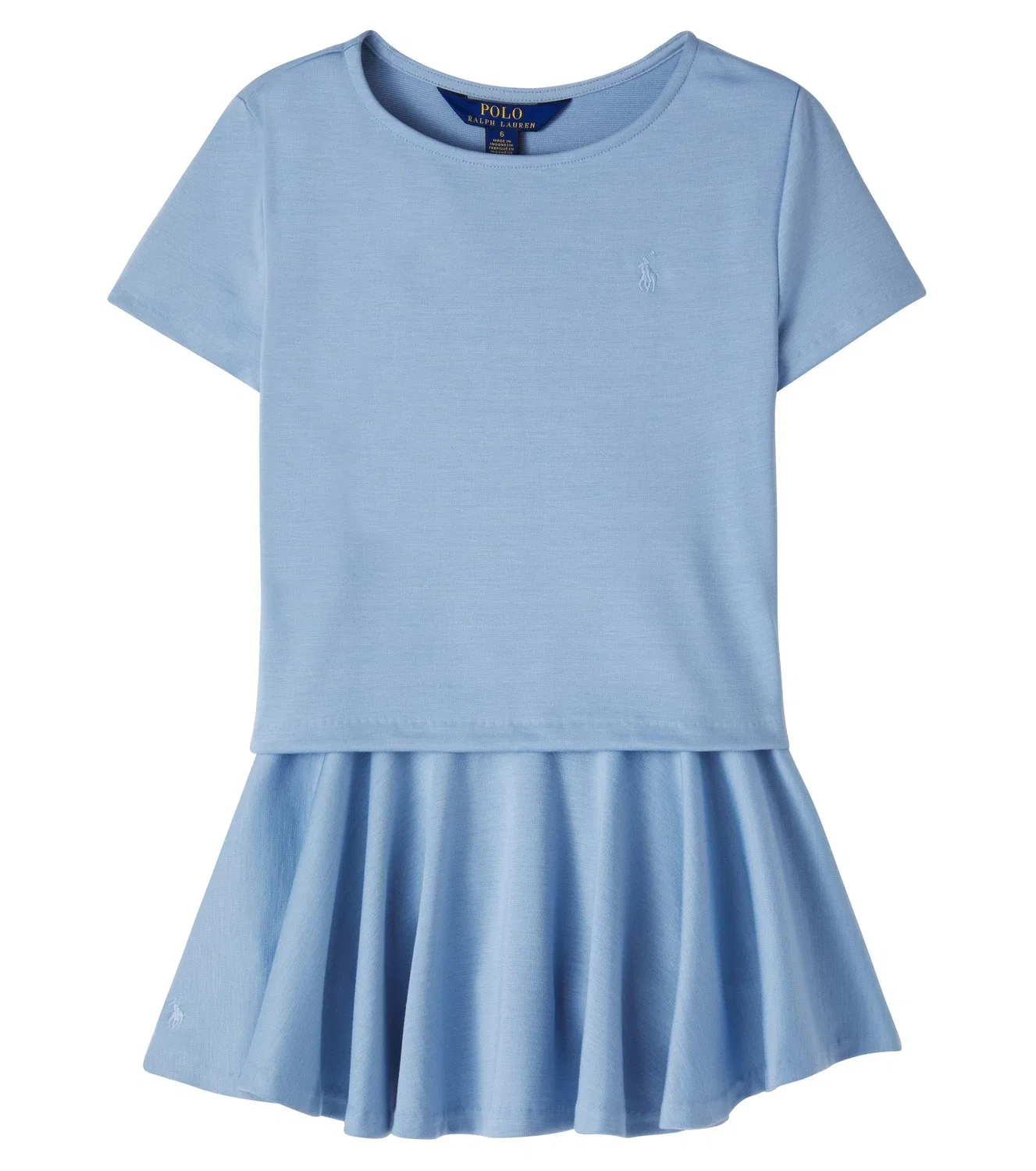 Комплект из майки-джерси и юбки Polo Ralph Lauren Kids, синий