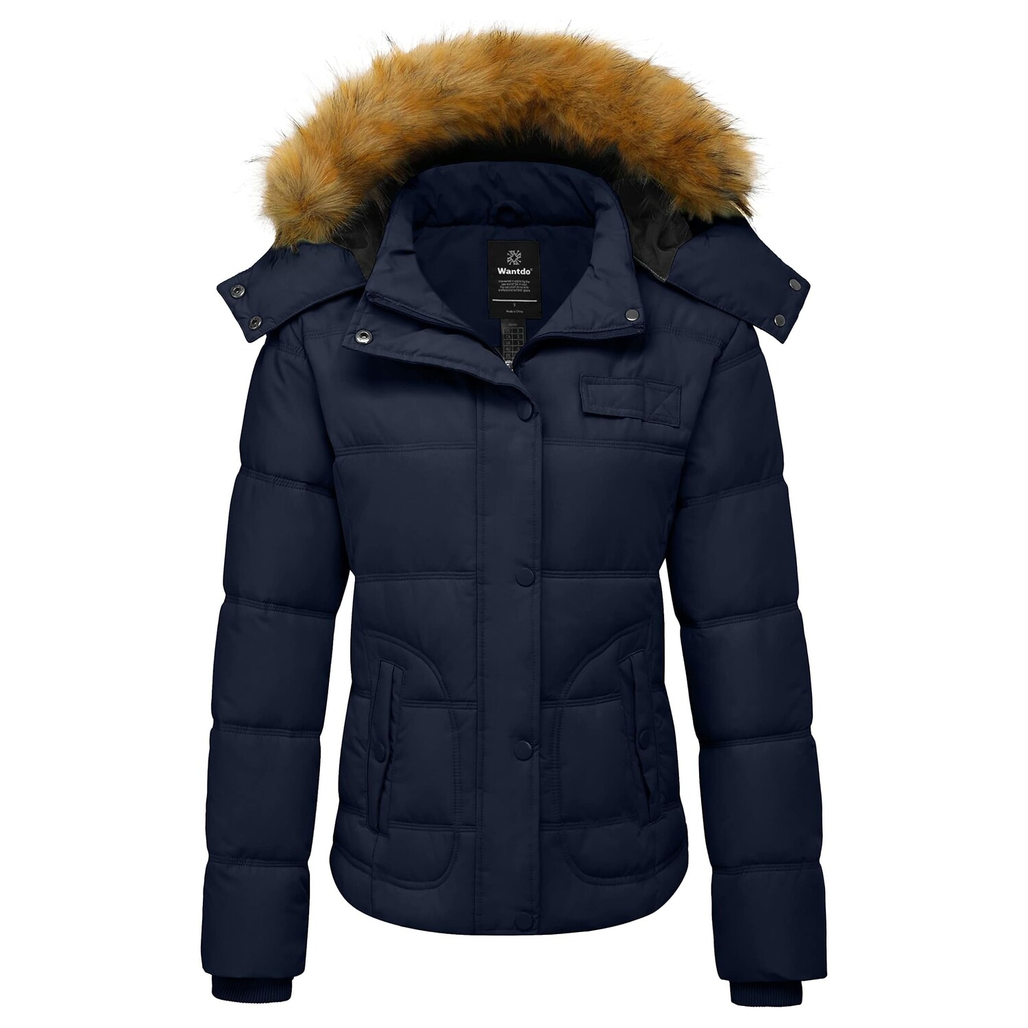 

Куртка Wantdo Waterproof Hooded Faux Fur, темно-синий
