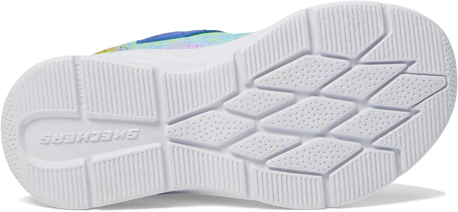 Детские кроссовки для девочек Microspec Max Skechers, Blue/Multi — фото 4