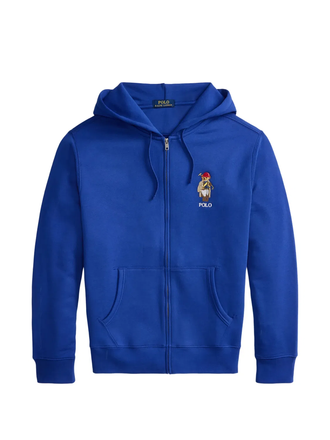 Polo Ralph Lauren Худи на молнии с вышивкой медведя, синий