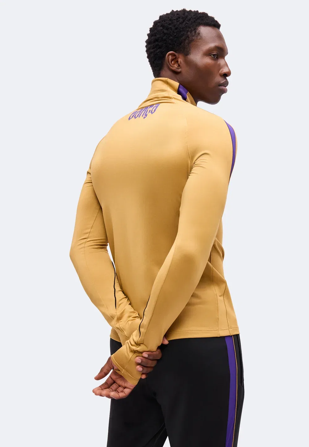 Тренировка FCB - клубная форма Nike Performance, Elemental Gold-Coloured/Field Purple — фото 4