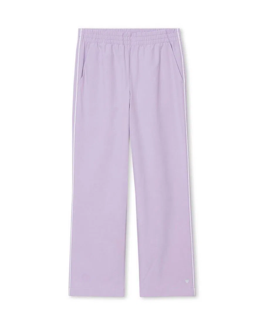 Спортивные брюки прямого кроя с декоративной окантовкой Girls Plus Straight Leg Track Pants Lands' End, Lilac Breeze
