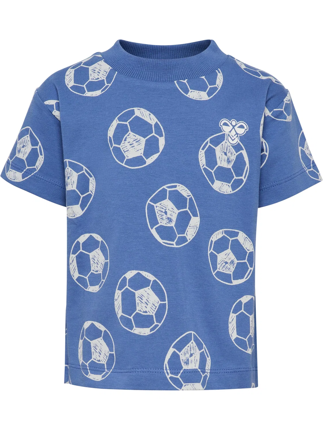 Детская футболка с принтом Hmlmini Loose Aop T-Shirt Hummel, Цвет BLAU / Mediterranes Blau / Berlinerblau