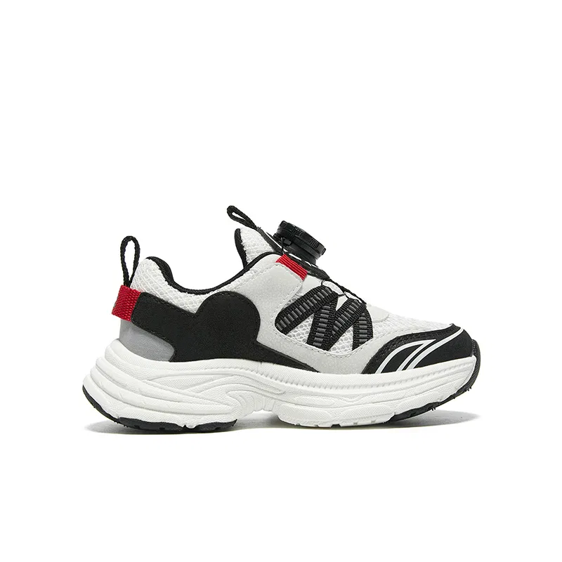 Детские беговые кроссовки с сетчатым верхом Lee, White Black — фото 3