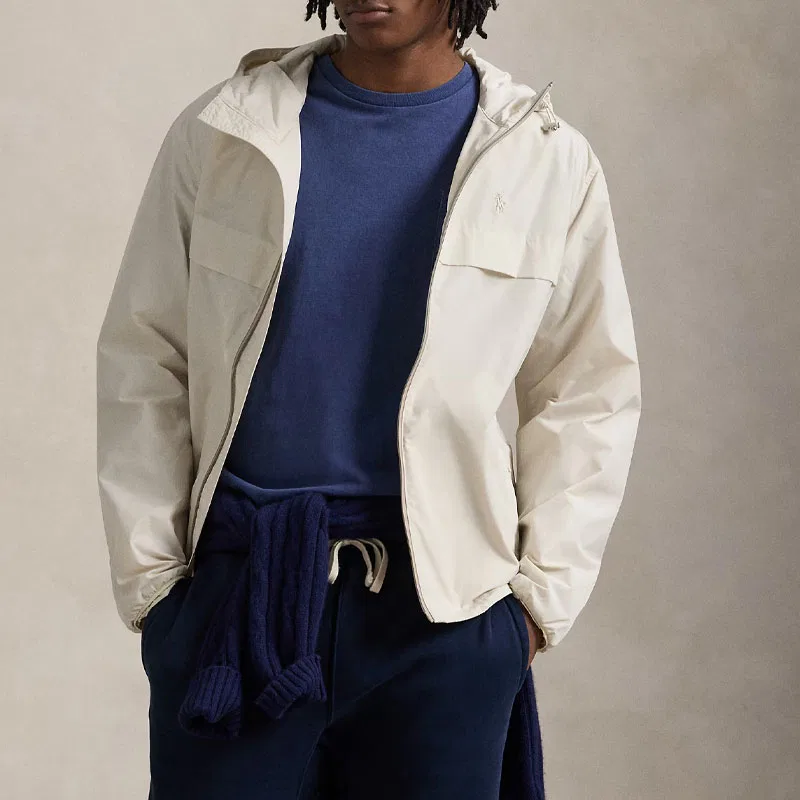 Мужская куртка с вышивкой Polo Pony Polo Ralph Lauren, Stone Color — фото 3