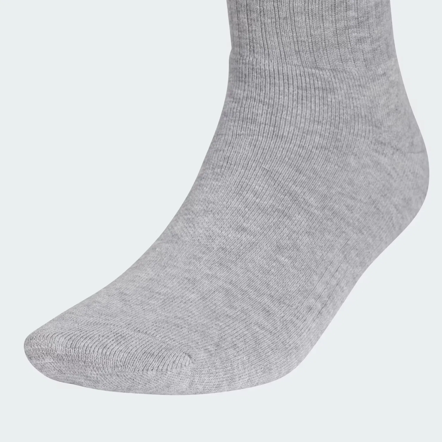 Носки короткие влагоотводящие, 6 пар, Trefoil 2.0, Adidas Originals, серый меланж/черный/белый — фото 3