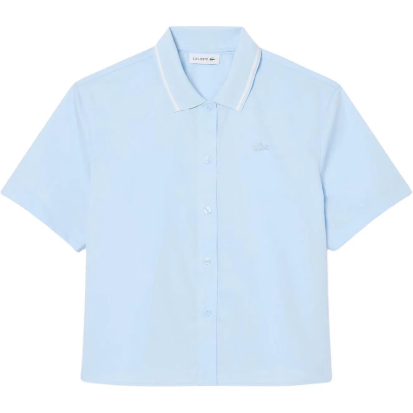 Женская рубашка с лацканами LACOSTE, Light Blue