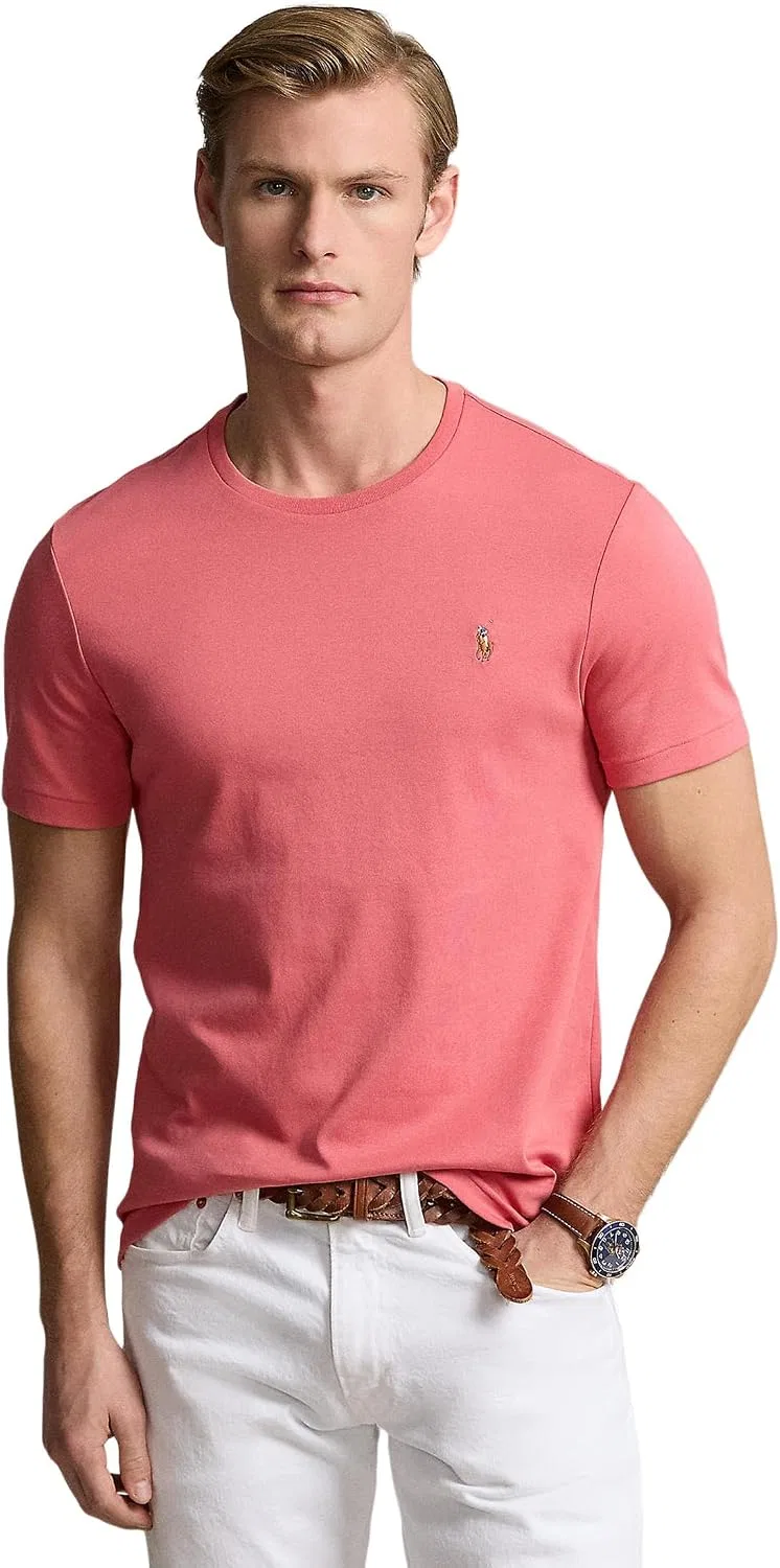 Мужская классическая футболка из мягкого хлопка Classic Fit Polo Ralph Lauren, Adirondack Berry