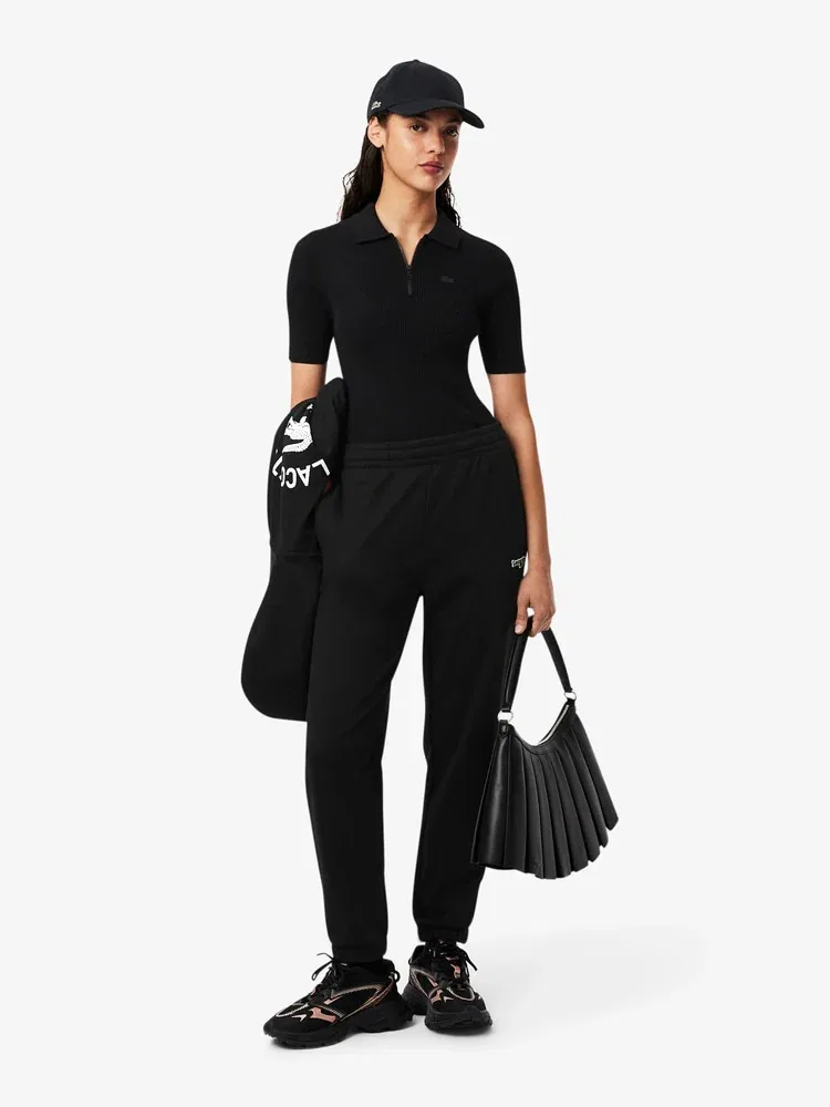 Брюки спортивные женские LACOSTE Softbranding, серые — фото 4