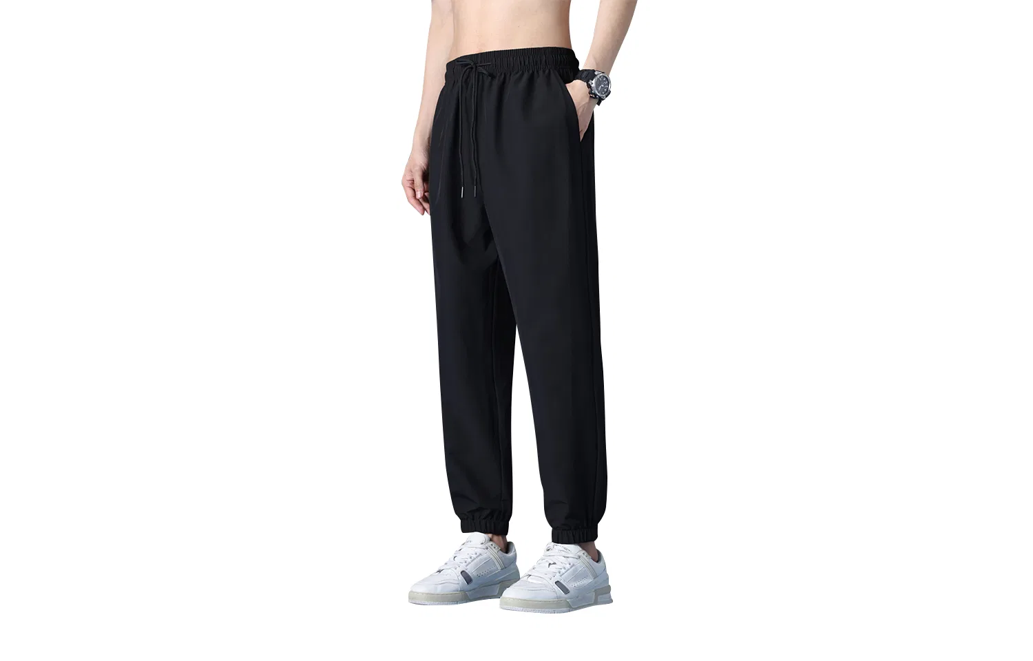 Детские повседневные брюки с манжетами тонкие BALENO, Black