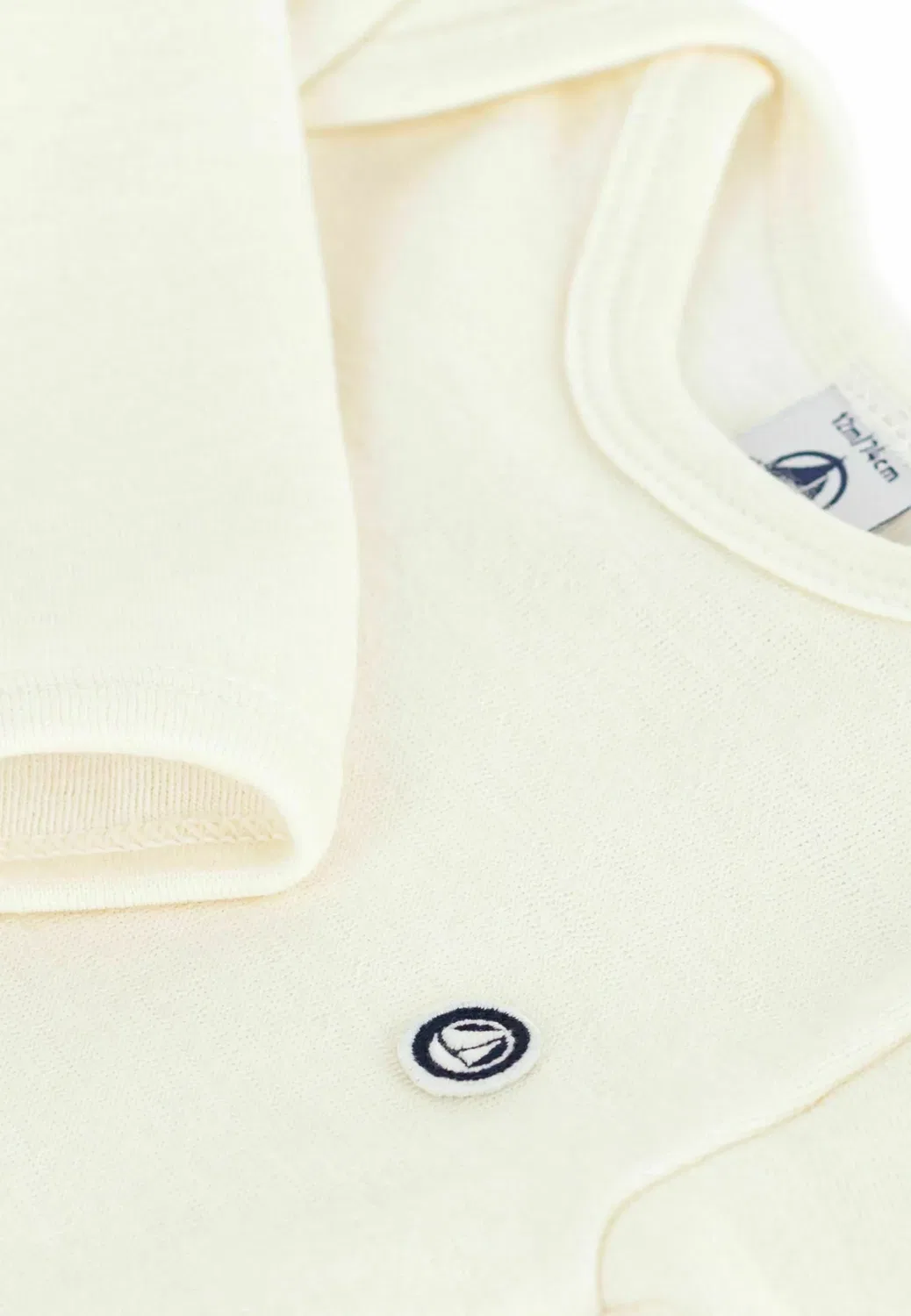 Унисекс - боди Petit Bateau, Ecru — фото 3