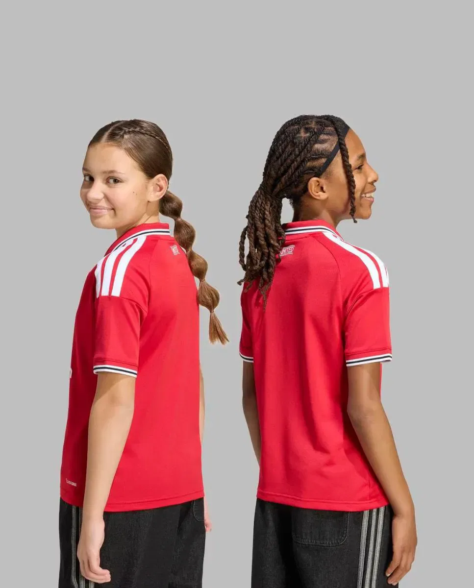 Детская футболка для мальчиков с длинным рукавом Manchester United FC 2026/2027 Adidas, Красный — фото 2
