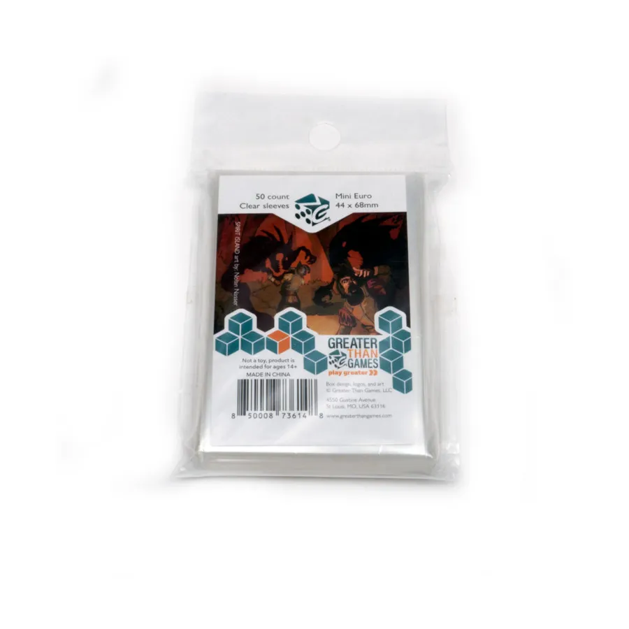 

Мини-футляры для еврокарточек — 44 x 68 мм (50), Card Sleeves (Greater Than Games)