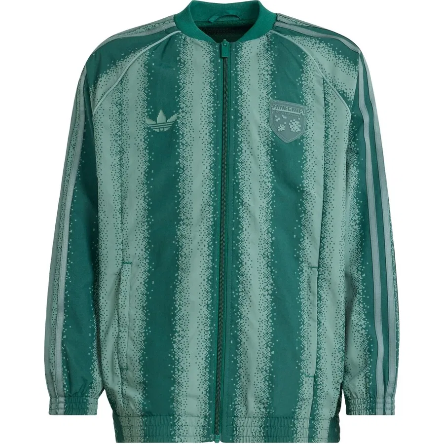 Спортивная кофта с принтом Minecraft adidas Originals, Зеленый — фото 3