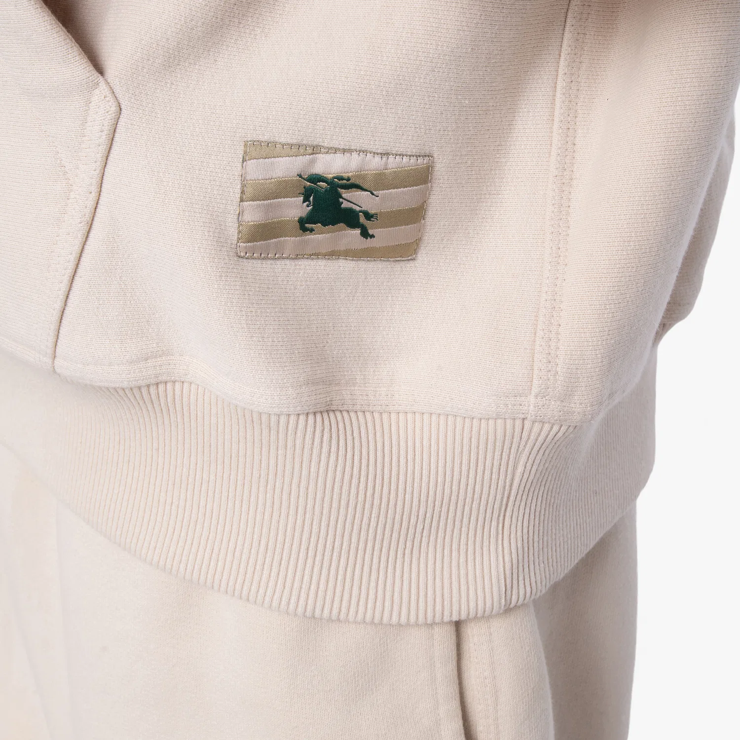 Худи из хлопкового джерси с аппликацией EKD Cotton Jersey Hoodie Burberry, Soap — фото 2