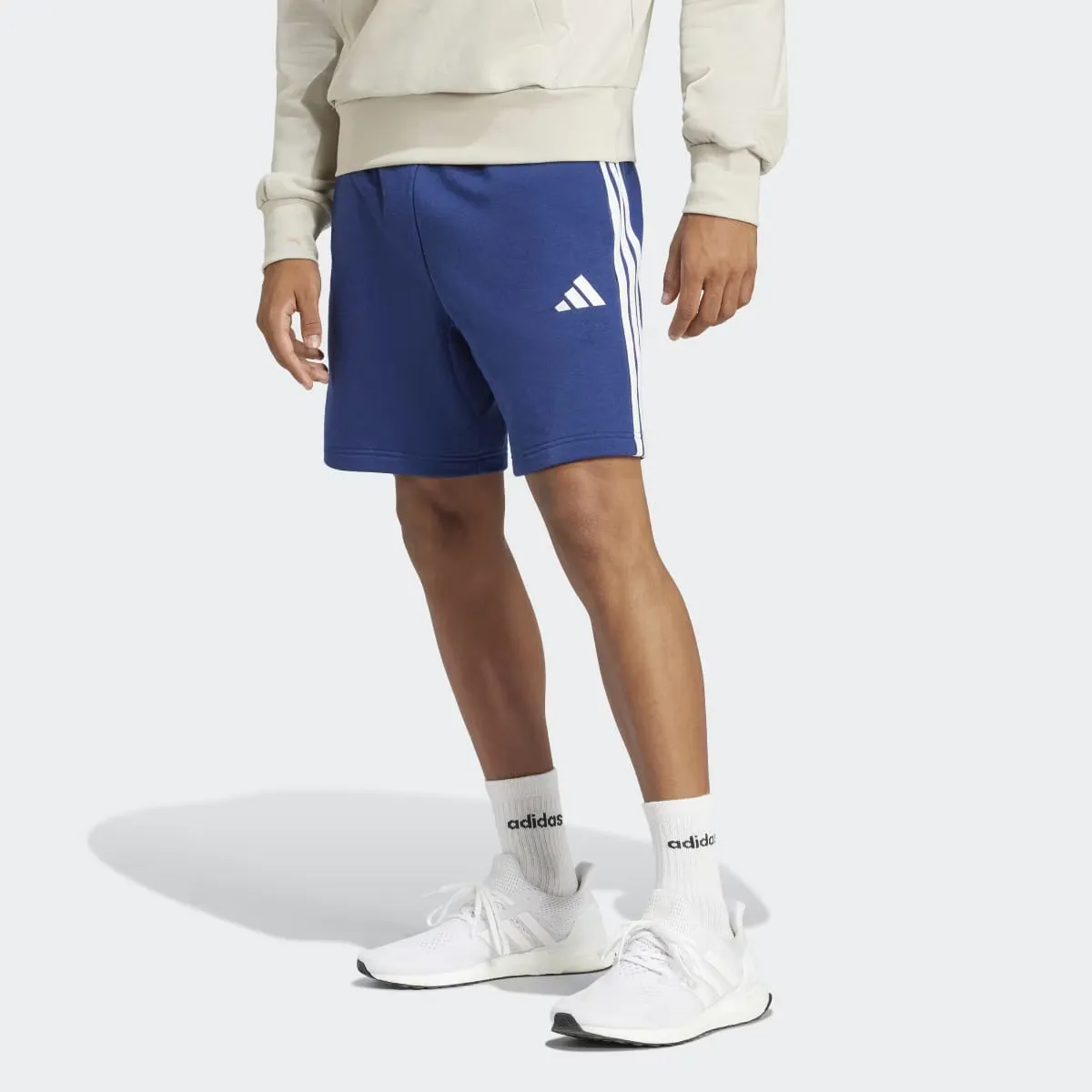 

Мужские шорты Adidas Essentials French Terry с тремя полосками, синий