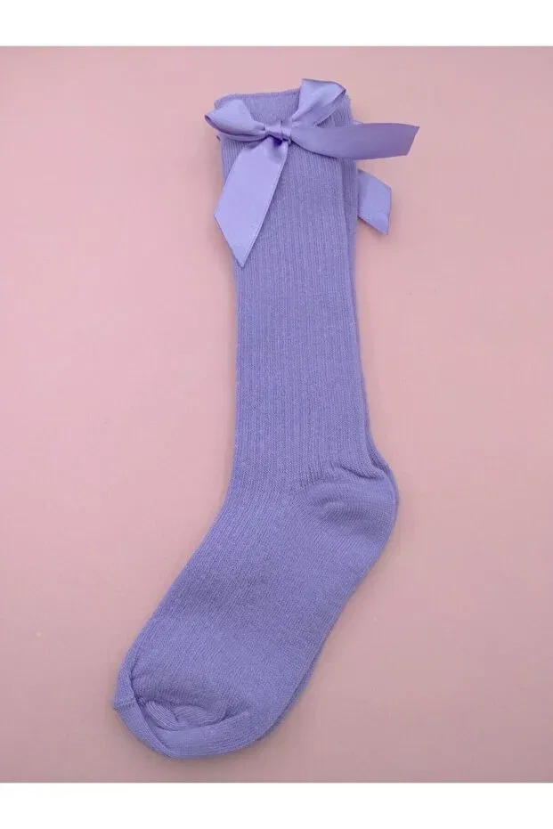 Детские носки для девочек с бантом Eses Bebe, Lila
