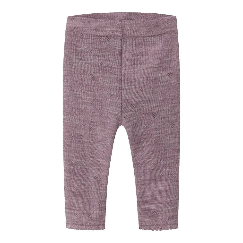 Детские леггинсы для девочек из мериносовой шерсти Name it, Purple