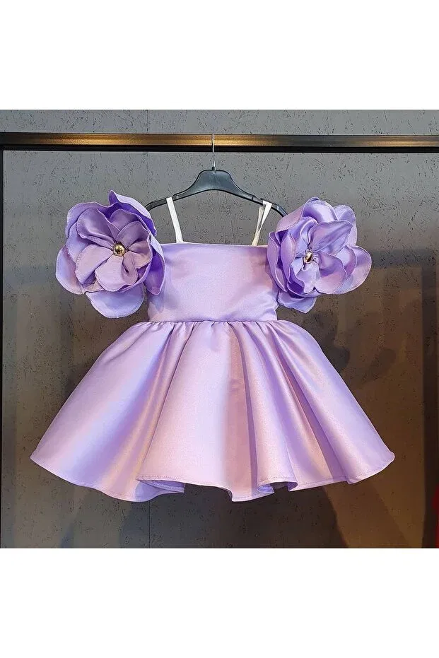 Детское платье для девочек с цветочным принтом Scstil, Lilac