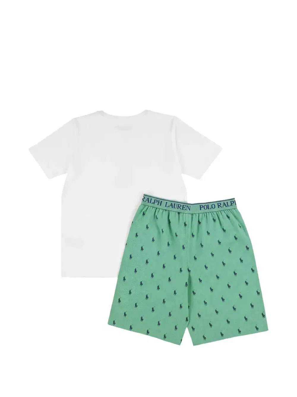 Хлопковая пижама с принтом пони Polo Ralph Lauren Kids, белый — фото 2