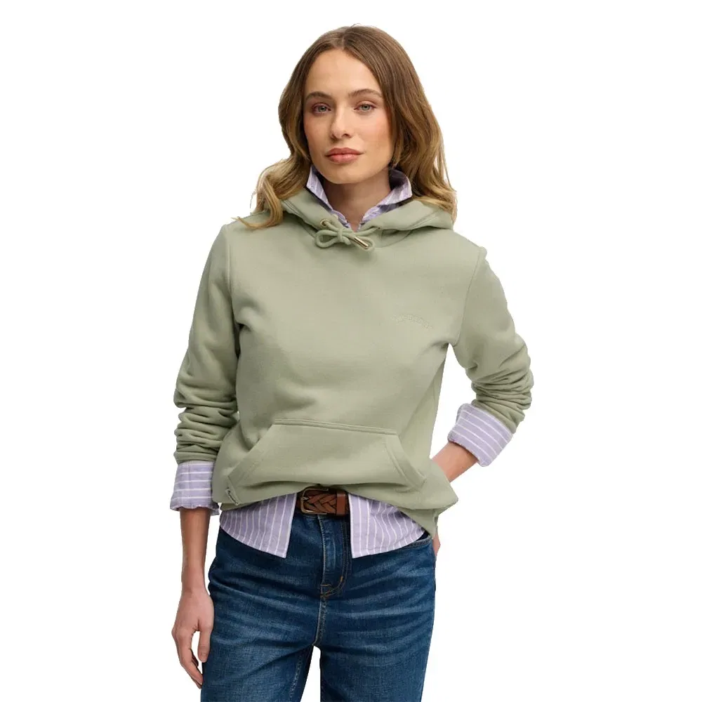 Худи Essential Logo Embroidered Superdry, зеленый