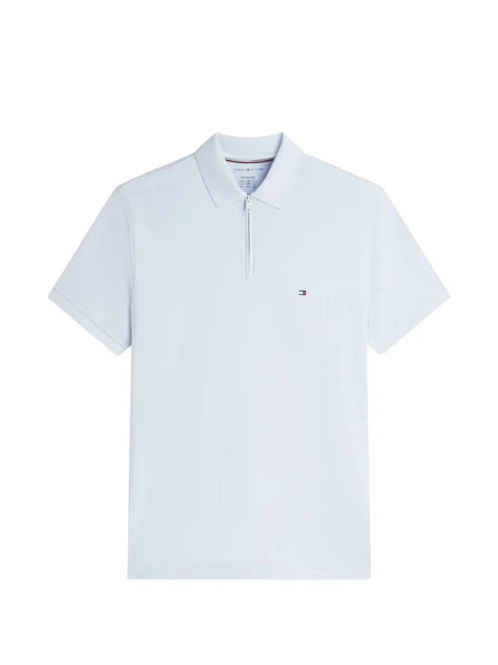 Поло с логотипом на молнии Tommy Hilfiger, синий