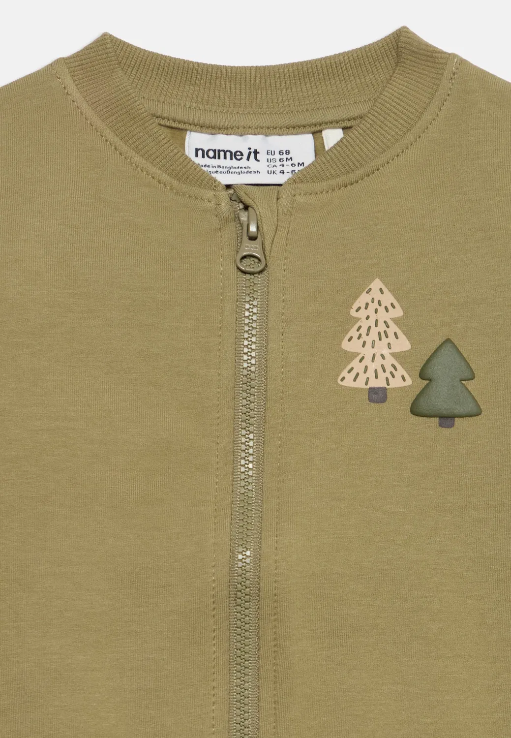 Nbmvonne - толстовка на молнии Name It, Khaki — фото 4