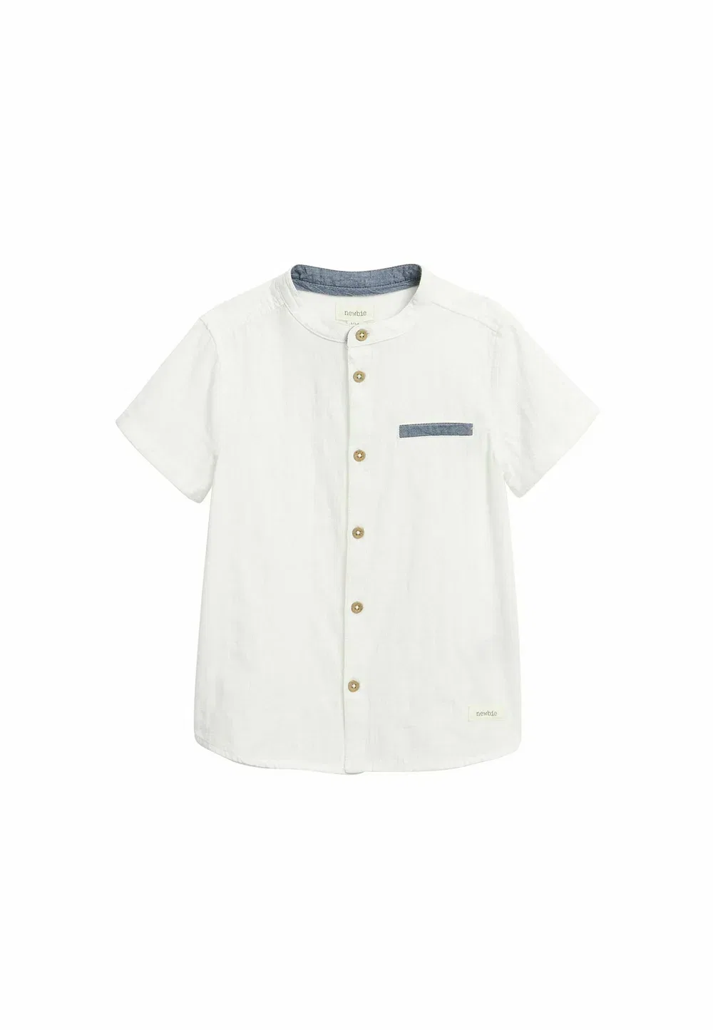 Рубашка с коротким рукавом, тканая, унисекс - рубашка Newbie, Off-White — фото 4