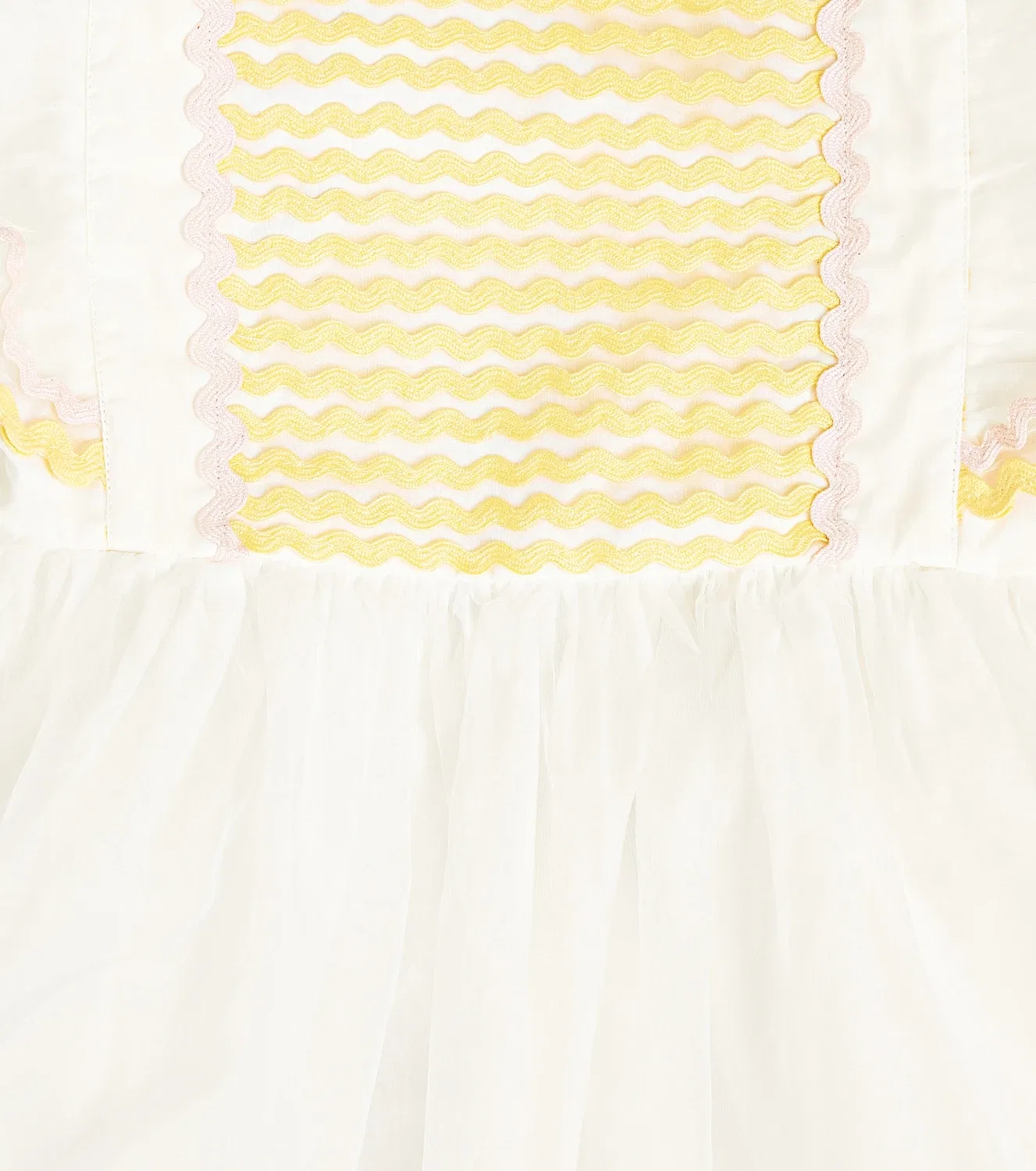 Платье из тюля с вышивкой Stella Mccartney Kids, белый — фото 3