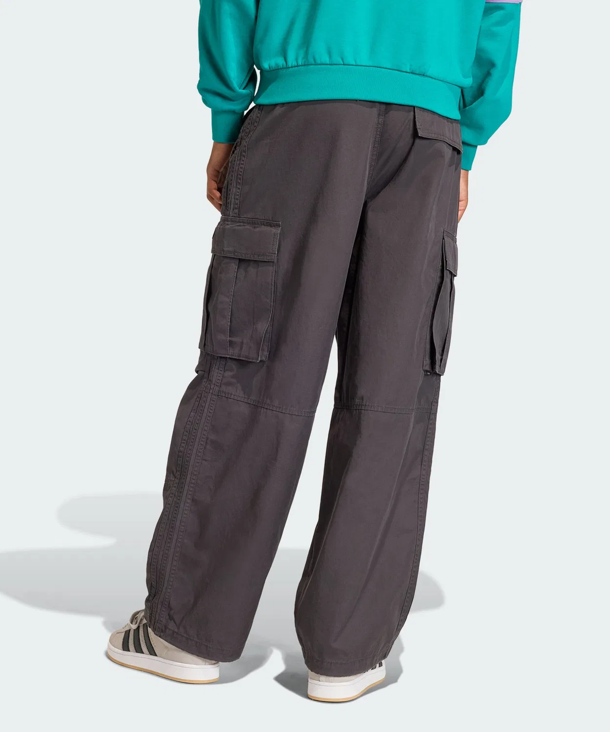 Мужские спортивные брюки карго с эффектом стирки 90-х Adidas Originals, Серый — фото 2
